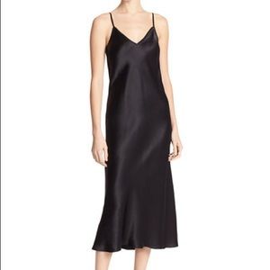 Vince v-neck satin slip dress